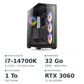 PC Gamer UltraPC Intel Core i7 14700K/1TB SSD/32GB DDR5/RTX3060