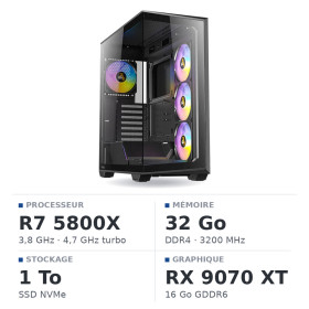 PC Gamer UltraPC Ryzen 7 5800X/32GB/1TB SSD/RX9070 XT