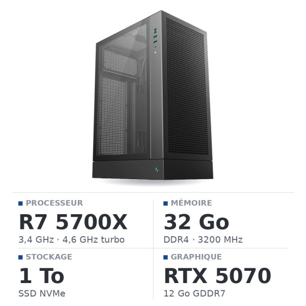PC Gamer UltraPC Ryzen 7 5700X/1TB SSD/32GB/RTX5070