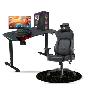 SETUP Complet Ryzen 5 5600 RTX5060 8Go + MP243 E14 24" 144Hz + S101-BA-3 + Fauteuil Nightfall + Bureau NEXUS + Tapis