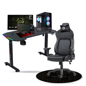 SETUP Complet Ryzen 5 7600X/16GB DDR5/512GB SSD/RTX5060 + 27" 240Hz + S101-BA-3 + Fauteuil Nightfall + Bureau NEXUS + Tapis
