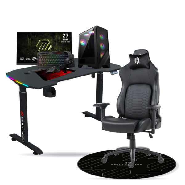SETUP Complet Ryzen 7 7700/16GB DDR5/1TB SSD/RTX3060 12G + 27" 240Hz + S101-BA-3 + Fauteuil Nightfall + Bureau NEXUS + Tapis