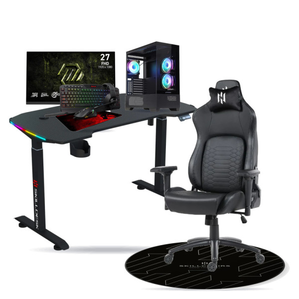 SETUP Complet Ryzen 7 5800X/1TB SSD/32GB/RTX5070 + 27" 240Hz + S101-BA-3 + Fauteuil Nightfall + Bureau NEXUS + Tapis