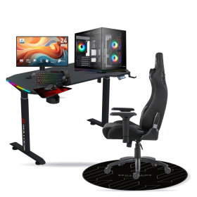SETUP Complet Ryzen 5 8500G/512GB SSD/16GB/Radeon 740M + 24" 144Hz + S101-BA-3 + Fauteuil Slayer + Bureau NEXUS + Tapis