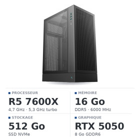 PC Gamer UltraPC Ryzen 5 7600X/16GB DDR5/512GB SSD/RTX5050