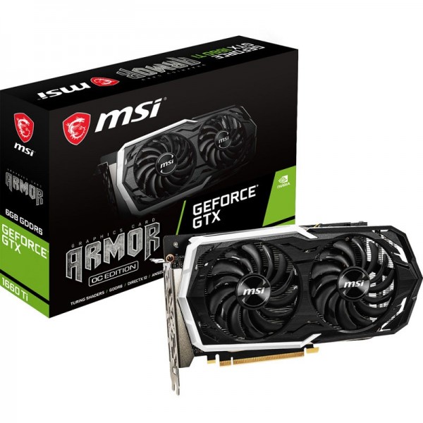 MSI GeForce GTX 1660 Ti ARMOR OC 6GB GDDR6 Cartes graphiques MSI, Ultra Pc Gamer Maroc