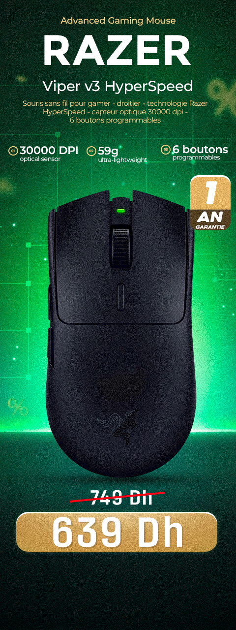 Razer Viper v3 HyperSpeed (Noir)