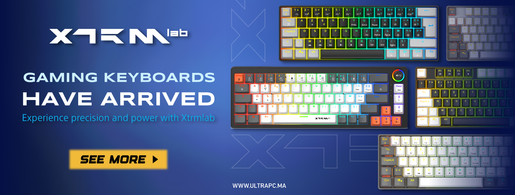 XTRMLAB GAMING KEYBOARDS BANNER, XTRMLAB, ULTRAPC.MA, BANNER