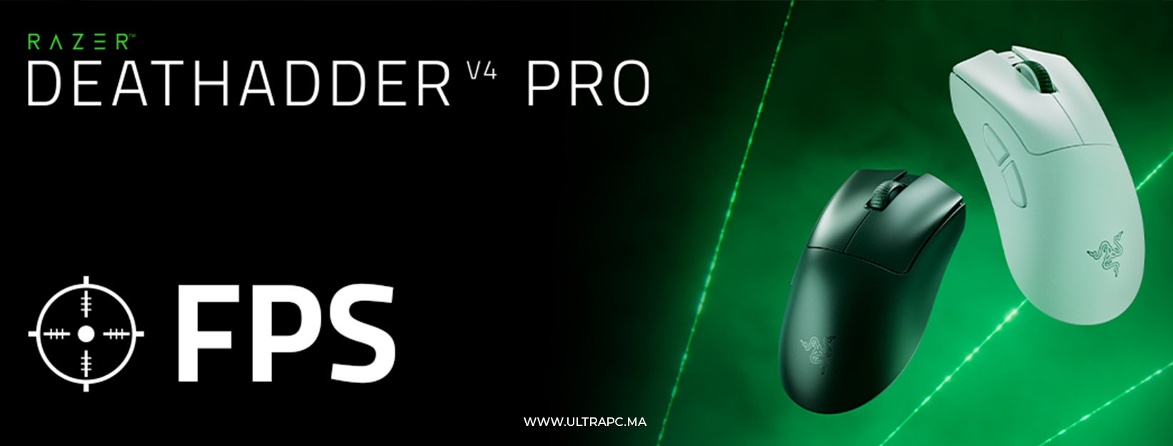 Razer DeathAdder V4 Pro, Razer DeathAdder FPS, Razer DeathAdder Maroc, Razer Maroc, Razer Ultrapc, Razer Mouse Maroc, Razer Souris Gamer, Razer Wireless Mouse Maroc, Razer Gaming Maroc, Razer FPS Mouse, Razer Performance Mouse, Razer DeathAdder Black, Raz
