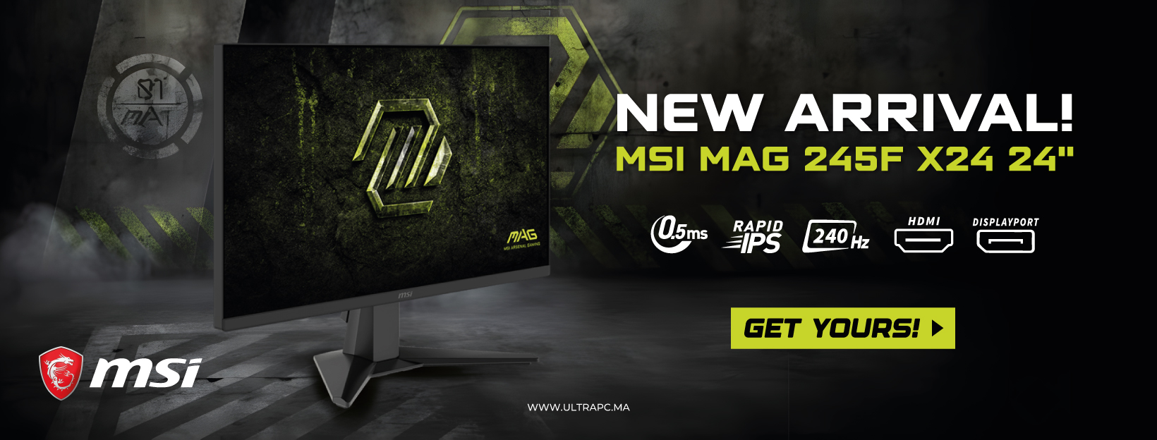 MSI MAG 245F X24 BANNER, MSI, ULTRAPC.MA, MSI