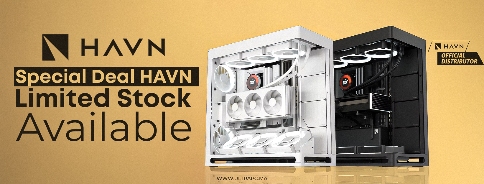 HAVN Maroc, promotion HAVN Maroc, HAVN PC case Maroc, boîtier PC HAVN, HAVN gaming case, HAVN prix Maroc, acheter HAVN Maroc, HAVN UltraPC, HAVN official distributor Maroc, promo boîtier PC gamer Maroc, HAVN computer case Morocco, HAVN chassis gaming, HAV