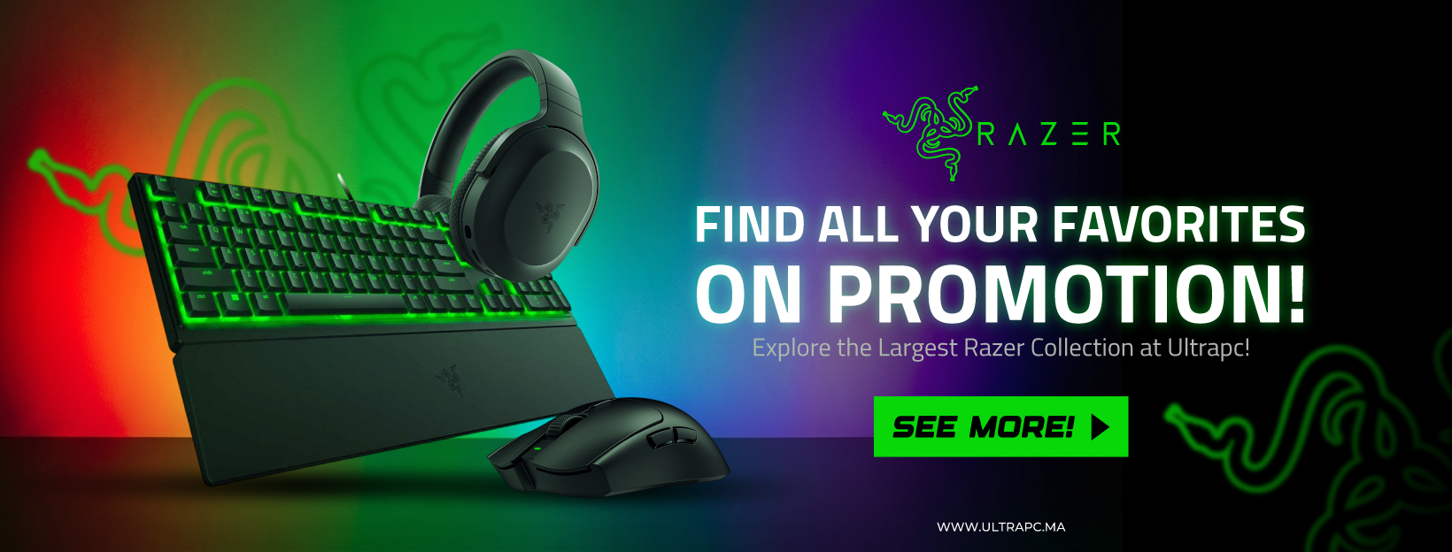 RAZER PROMO BANNER, RAZER, ULTRAPC.MA, BANNER