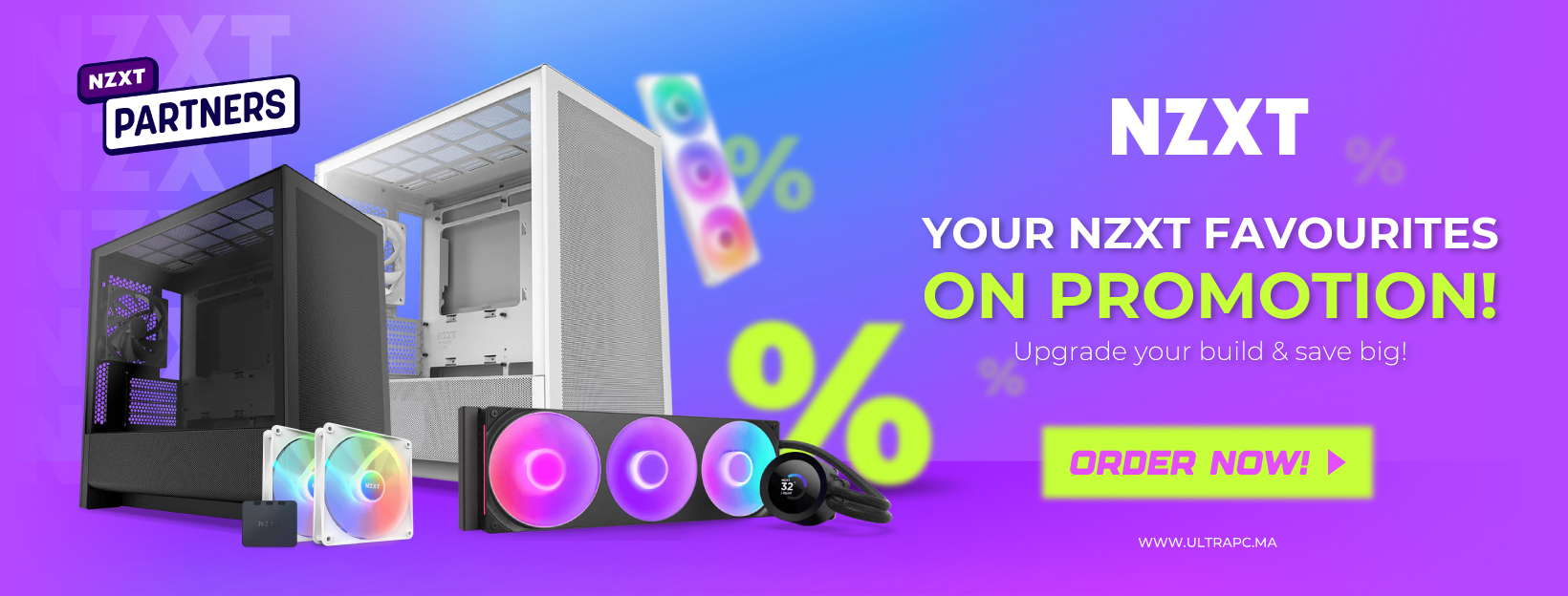 NZXT PROMOTION BANNER, NZXT, ULTRAPC.MA, BANNER
