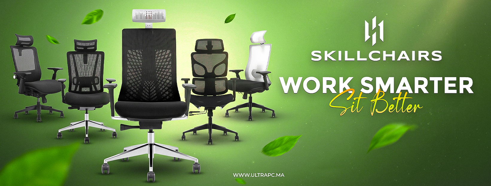 Skillchairs Maroc, chaise ergonomique Maroc, fauteuil bureau ergonomique Maroc, ergonomic office chair Morocco, chaise bureau confortable Maroc, chaise travail longue durée, chaise mesh ergonomique Maroc, chaise support lombaire Maroc, office chair premiu