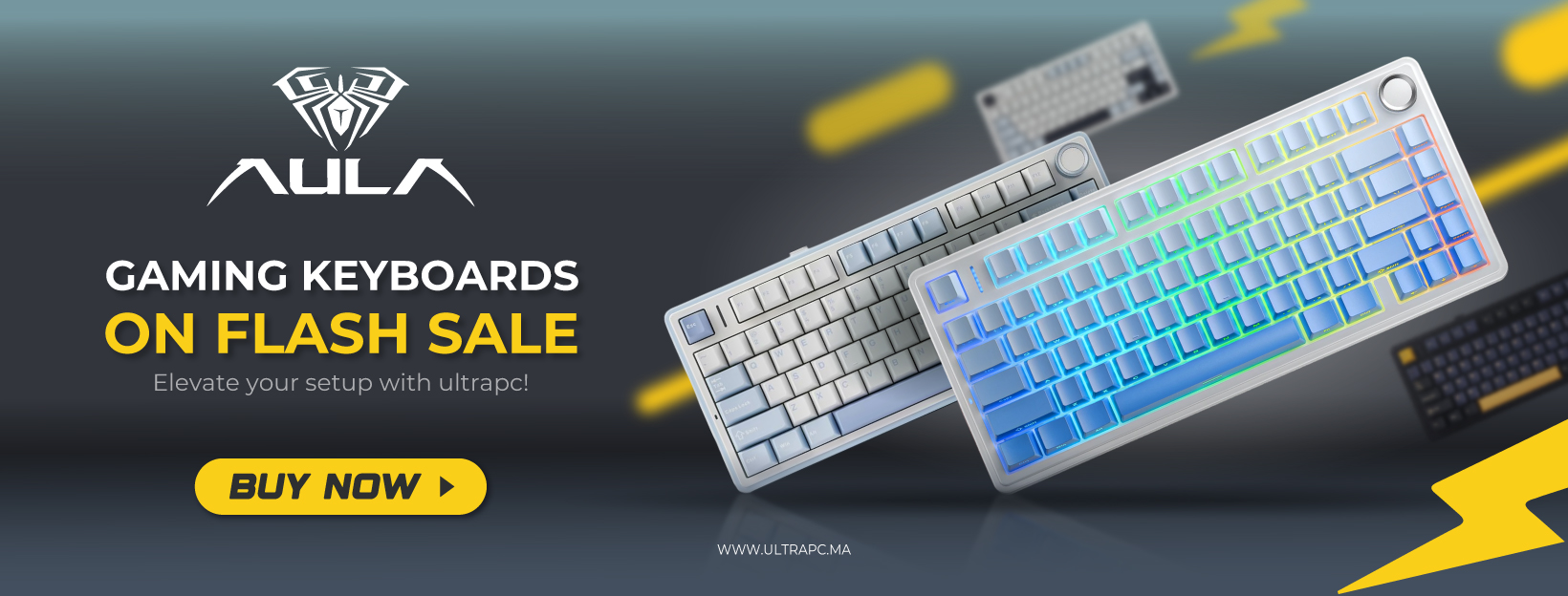 AULA GAMING KEYBOARDS FLASH VENTE BANNER, AULA, ULTRAPC.MA, BANNER