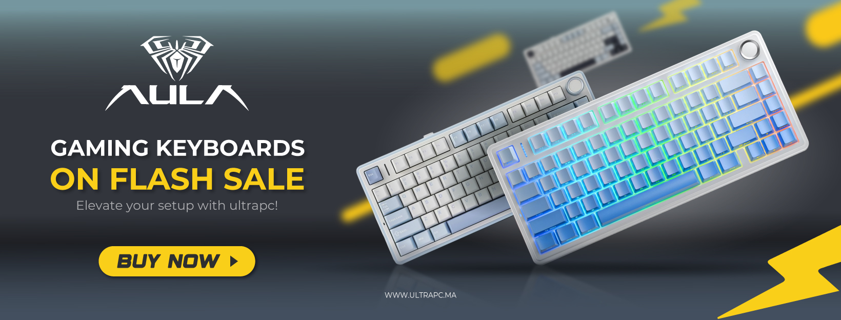 AULA GAMING KEYBOARDS FLASH VENTE BANNER, AULA, ULTRAPC.MA, BANNER