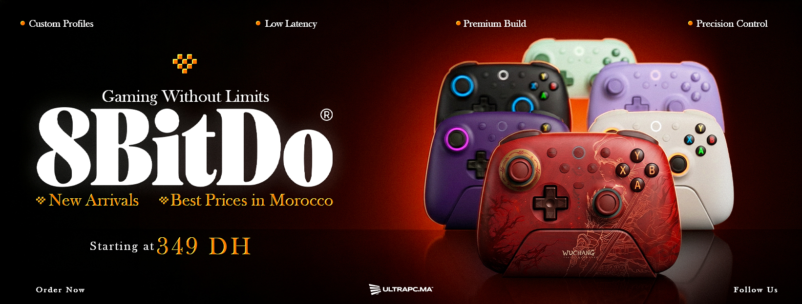 8BitDo Maroc, manette 8BitDo Maroc, controller gaming Maroc, gamepad sans fil Maroc, wireless controller Morocco, manette Bluetooth Maroc, manette PC gaming Maroc, manette Nintendo Switch Maroc, manette Steam Deck Maroc, manette Android iOS Maroc, gaming 