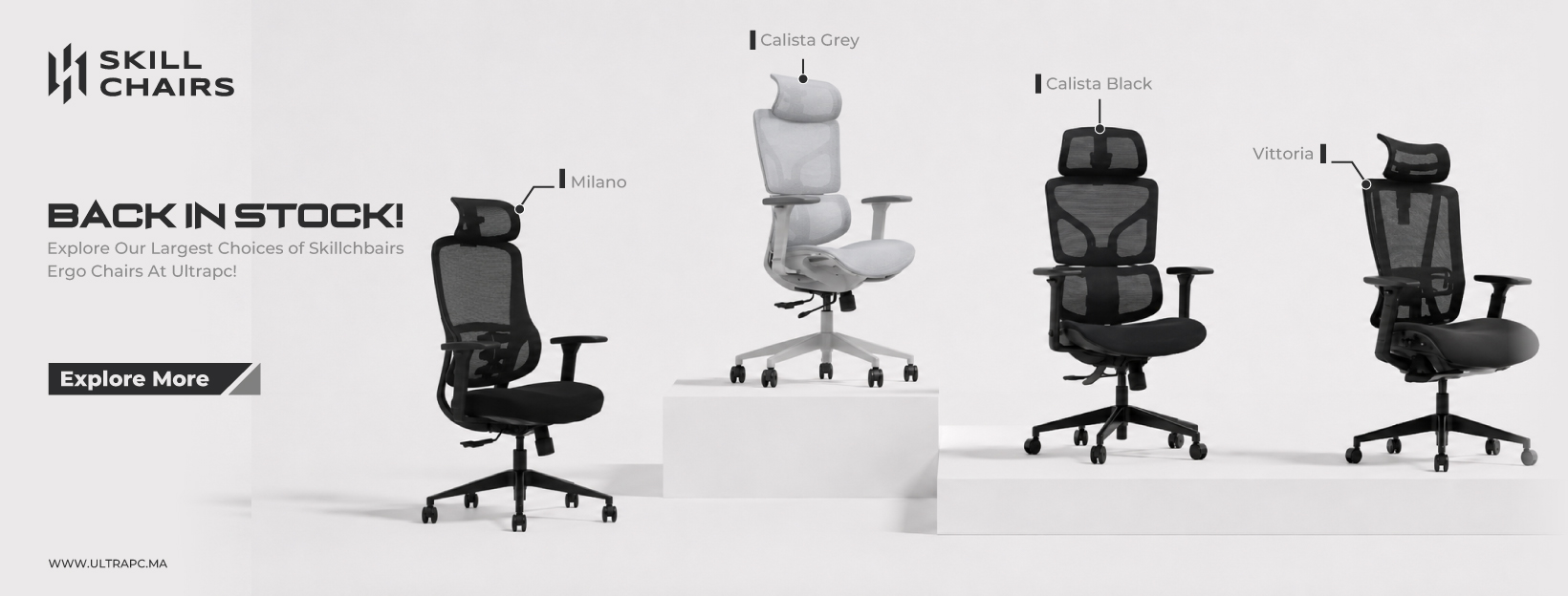 Chaises ergonomiques SKILLCHAIRS de retour en stock | UltraPC