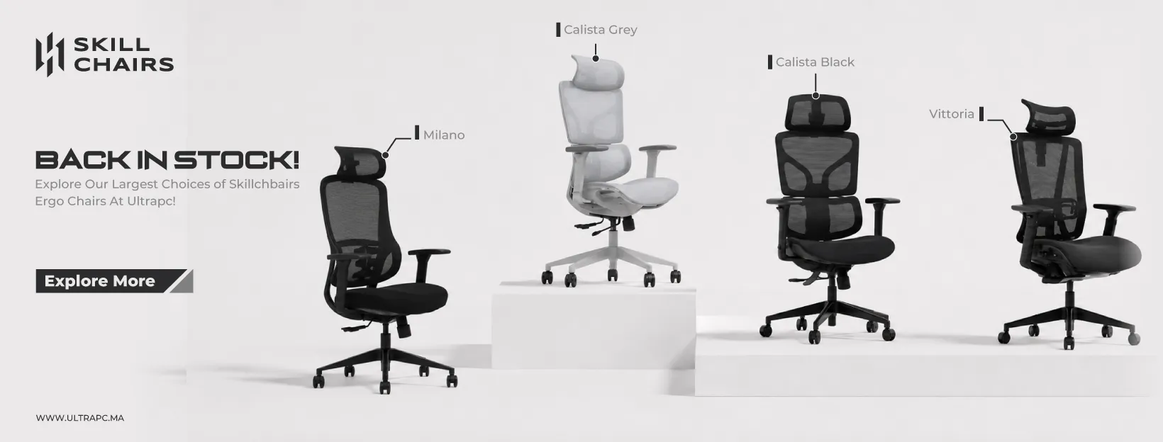 Chaises ergonomiques SKILLCHAIRS de retour en stock | UltraPC