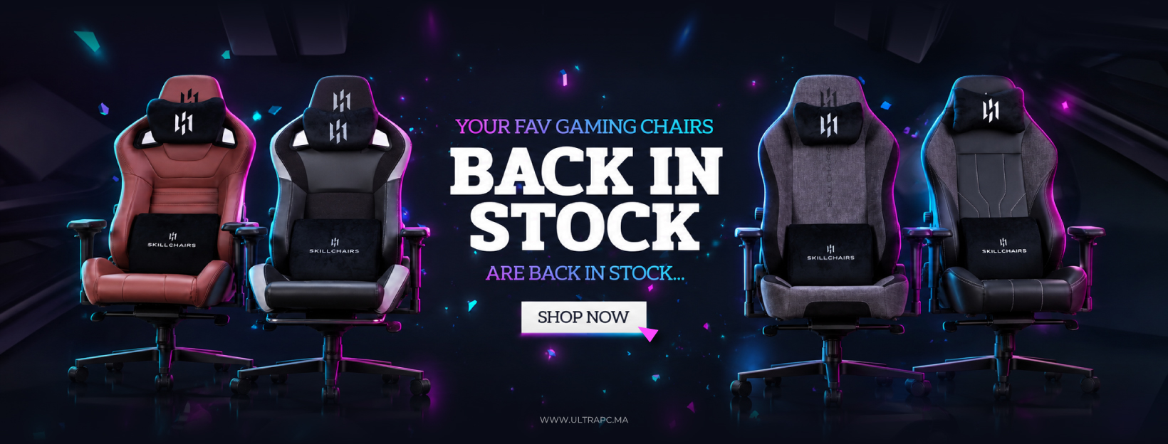 Chaises gaming SKILLCHAIRS de retour en stock | UltraPC