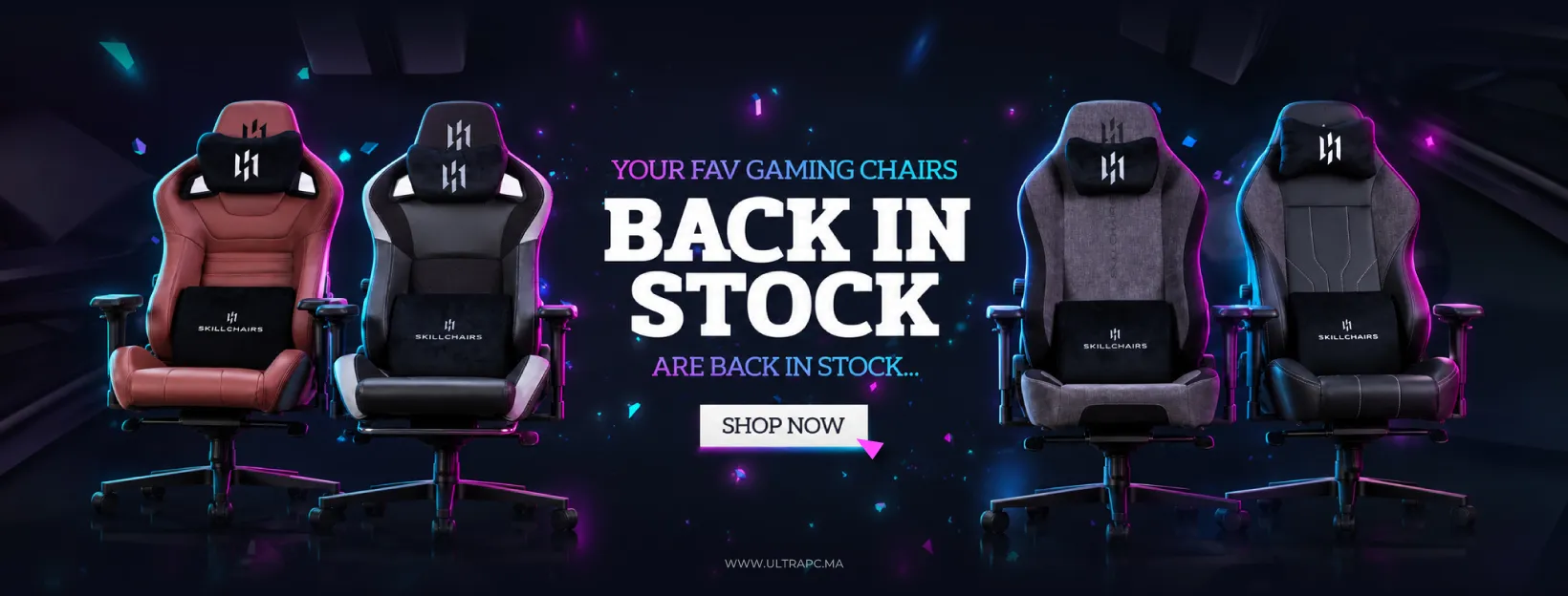Chaises gaming SKILLCHAIRS de retour en stock | UltraPC